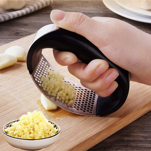 Stainless Steel Garlic Masher Garlic Press Household Manual Curve Fruit Vegetable Tools Kitchen Gadgets - Allstar Station