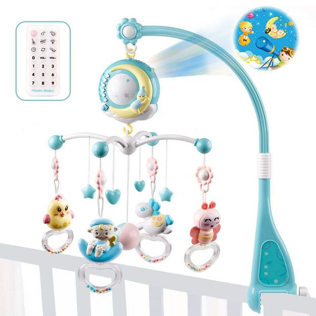 Baby Rattles Crib Mobiles Toy Holder Rotating Mobile Bed Bell Musical Box Projection Newborn Infant Baby Boy Toys - Allstar Station