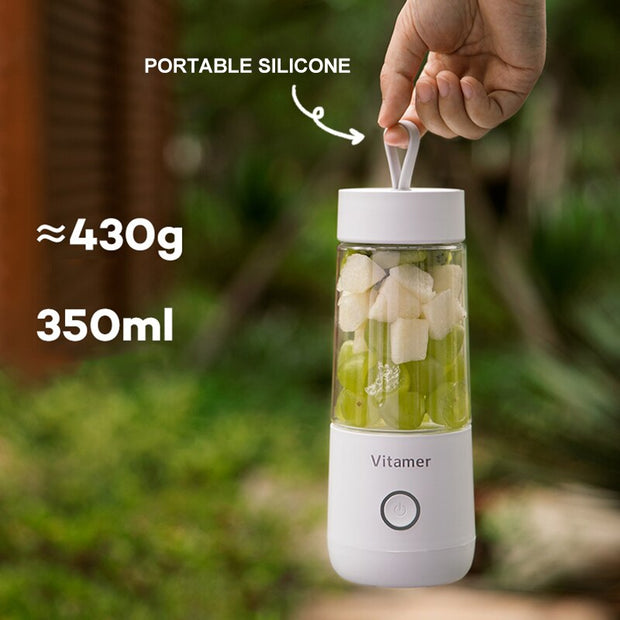 350ml Portable Blender Juicer Electric USB Rechargeable Mixer Smoothie Slushy Cup Fresh Juice Blender Bottle USB Charging Kitchen Gadgets - Allstar Station