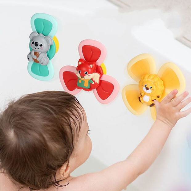 Spinning Top Baby Sucker Top Toy Creative Bath Swimming Water Toys Sucker Suction Cup Fun Game Baby Teether Toys - Allstar Station