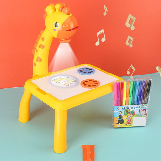 Children LED Projector Art Drawing Table Toys Painting Board Desk - Allstar Station