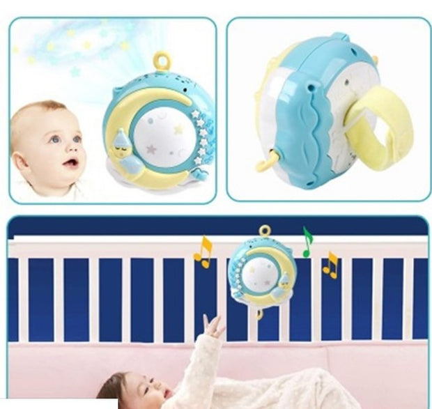 Baby Rattles Crib Mobiles Toy Holder Rotating Mobile Bed Bell Musical Box Projection Newborn Infant Baby Boy Toys - Allstar Station