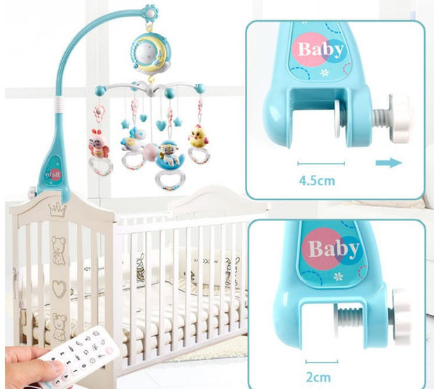 Baby Rattles Crib Mobiles Toy Holder Rotating Mobile Bed Bell Musical Box Projection Newborn Infant Baby Boy Toys - Allstar Station