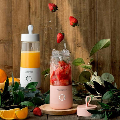 350ml Portable Blender Juicer Electric USB Rechargeable Mixer Smoothie Slushy Cup Fresh Juice Blender Bottle USB Charging Kitchen Gadgets - Allstar Station