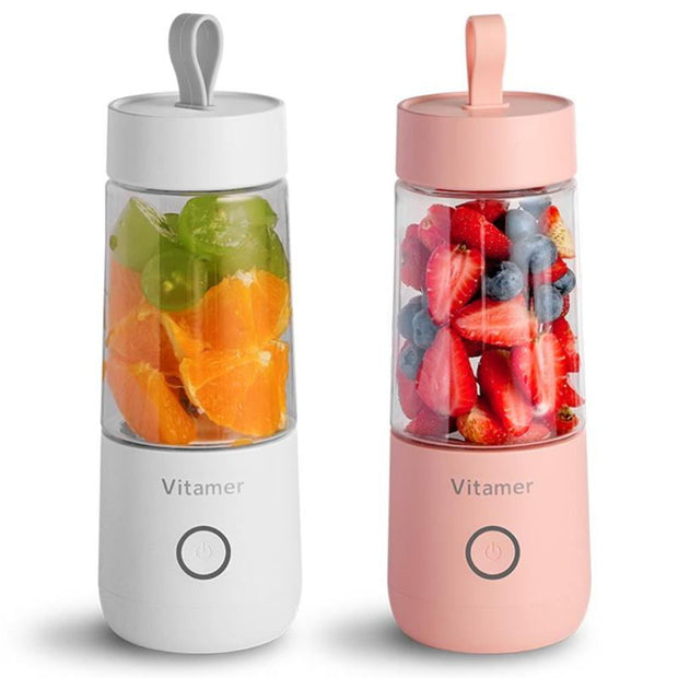 350ml Portable Blender Juicer Electric USB Rechargeable Mixer Smoothie Slushy Cup Fresh Juice Blender Bottle USB Charging Kitchen Gadgets - Allstar Station