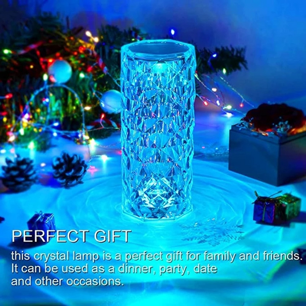 16 Colors LED Crystal Lamp Rose Light Touch Table Lamps Bedr - Allstar Station