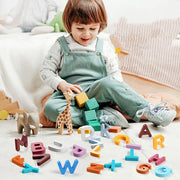 Wooden Numbers And Letters Puzzle Baby Children's Educational Toys - Allstar Station